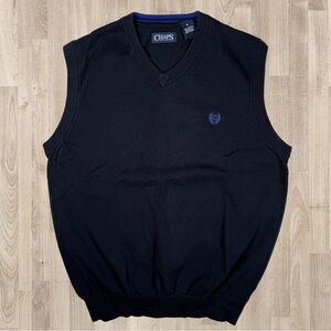 Chaps Navy Cotton Sweater Vest Men’s Medium